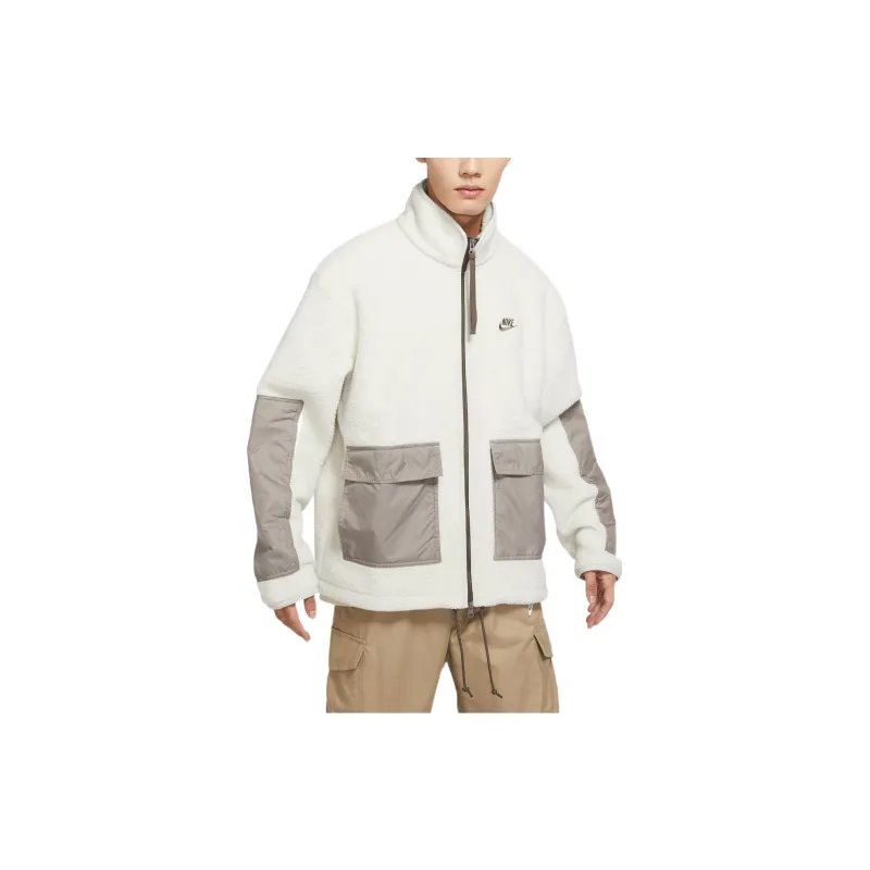 Nike Velvet feel Coat Men's White-3