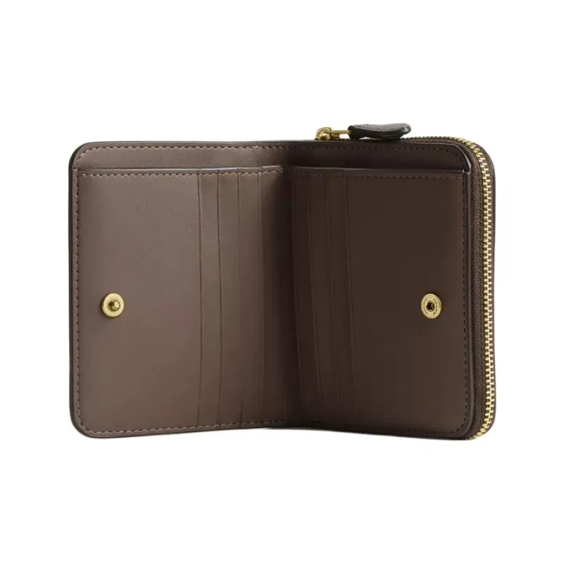 COACH Delicate Calfskin Wallet Women's Light Brown-2