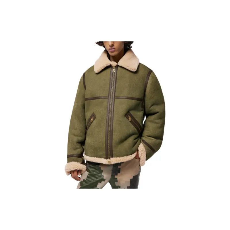 LOUIS VUITTON SS24 Leather Jacket Men's Olive Green-1