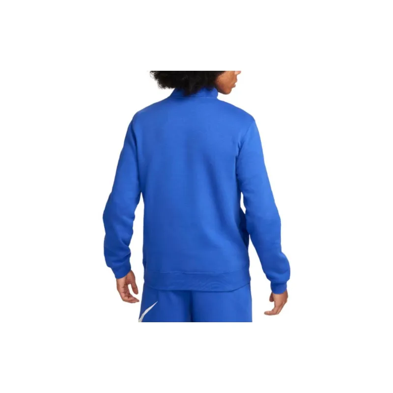 Nike Brushed-Back 1/2-Zip Pullover Sweatshirt Men's Blue-2