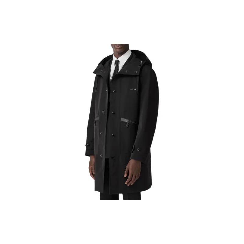 Burberry Embossed-logo Midi Hooded Parka-3