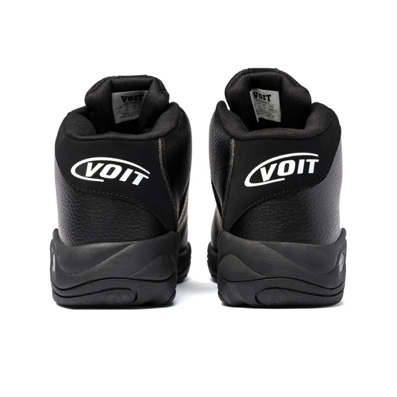 VOIT Basketball Shoes Men Mid Top All Black-4