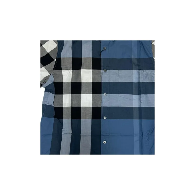 Burberry Shirts Men Blue-4