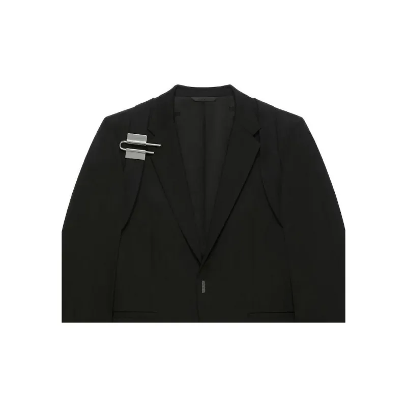 Givenchy U Lock Buckle Single Breasted Blazer-4