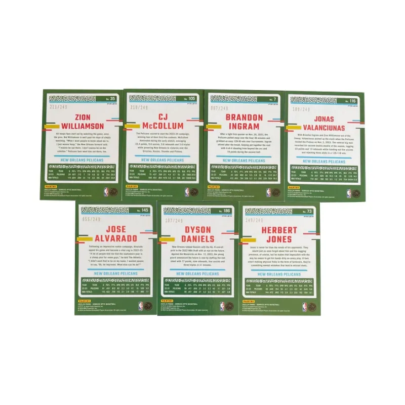 PANINI NBA Player Character 2023 24 Pelican, Circle Fold, Player Card, Card Product Access Sports Cards 7 Pcs-1
