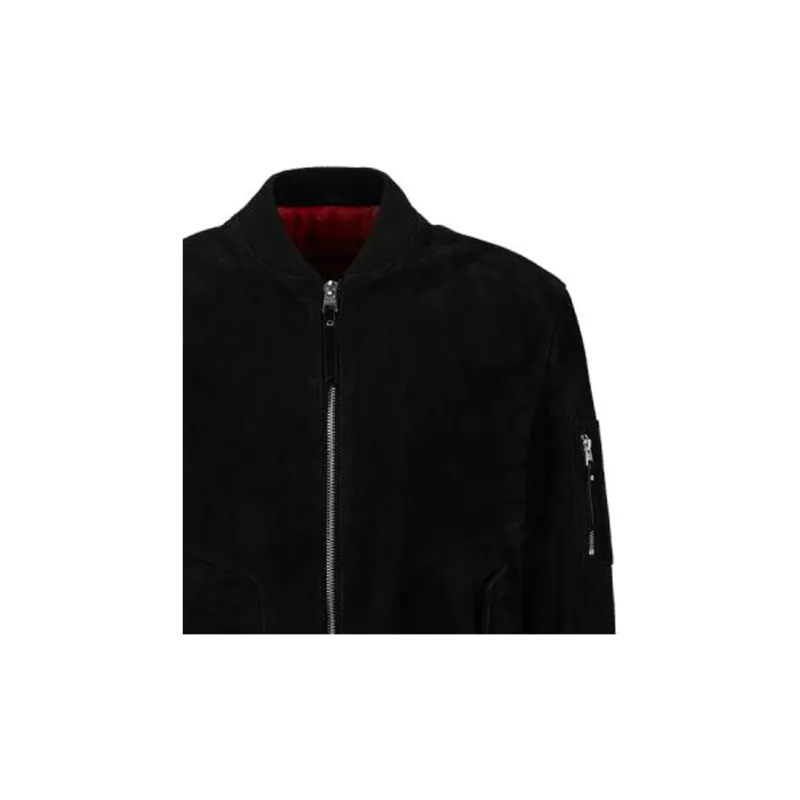 HUGO BOSS FW23 Leather Jacket Men's Black-2