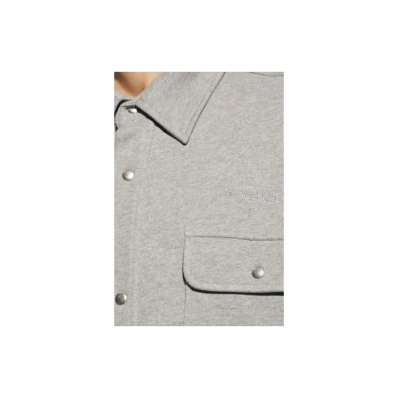 Givenchy Logo Embroidered Fleece Shirt-7