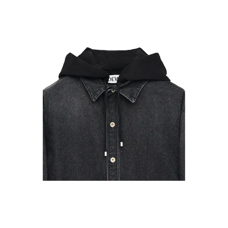 LOEWE Hooded Denim Jacket-4