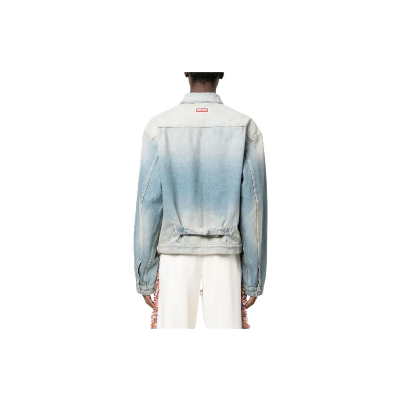KENZO Long Sleeved Buttoned Denim Jacket-2