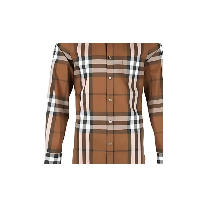 Burberry Shirts Men Brown-7