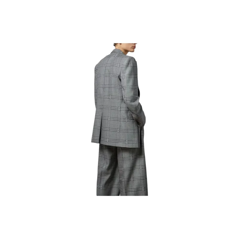 GUCCI Horsebit Plaid-check Wool Blazer-3