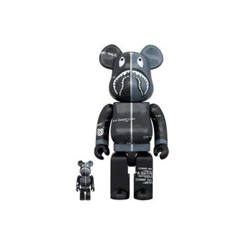 BE@RBRICK X Bape X Comme Des Garcons Camo Shark