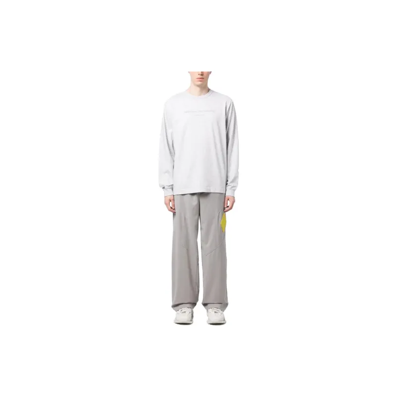 alexander wang Men Glitter-Effect Long Sleeve T-shirt Grey-1