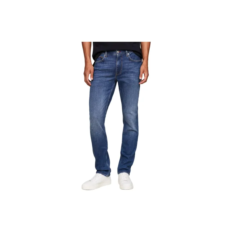 Tommy Hilfiger Denton Fitted Straight Faded Jeans Jeans Men's Blue-3