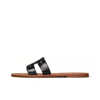 CELINE Triomphe Slide Slippers Women's Black Brown