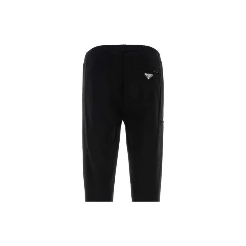 PRADA Logo Plaque Sweatpants-2