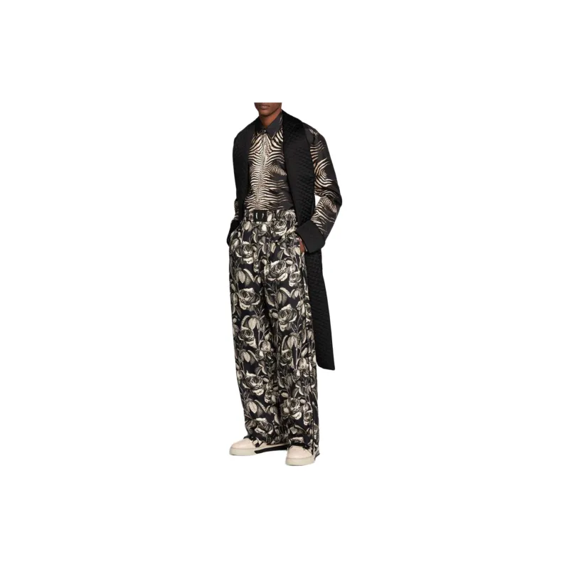 Roberto Cavalli Zebra-Print Silk Shirt Shirt Men's Black-1