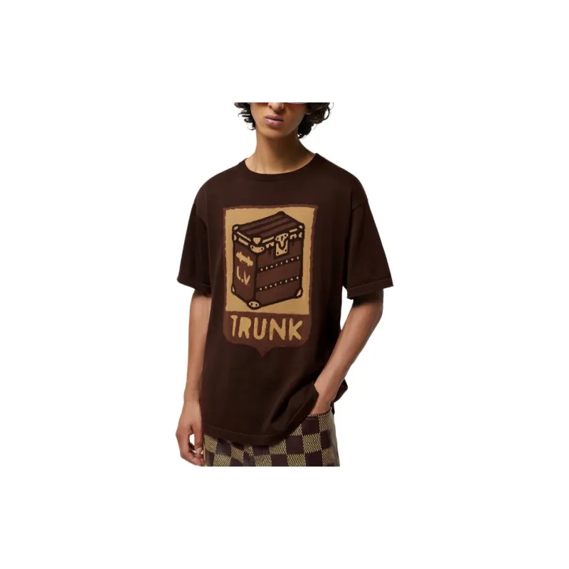 LOUIS VUITTON Short Sleeved Cotton Intarsia Crewneck-4