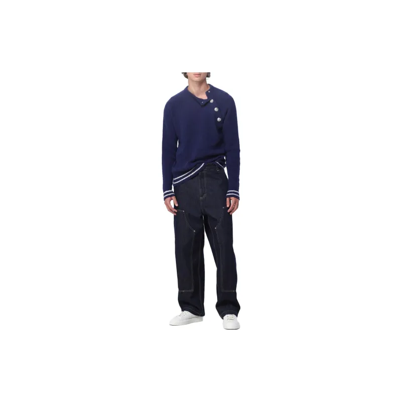 BALMAIN Sweaters Men Blue-3
