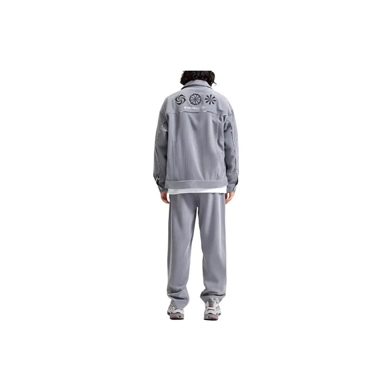 XTEP x SHAOLIN,LIANMINGKUAN Jackets & Coats Men's Stone Texture Gray-3