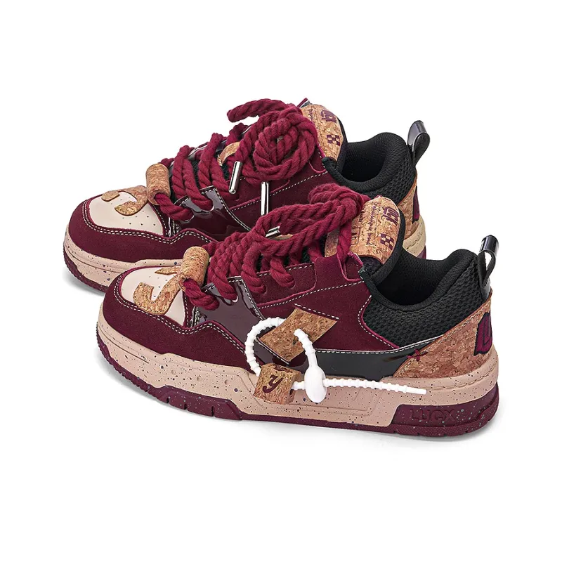 LUCX Lucky Shoes Height Increasing Wear-Resistant Breathable Slip-Resistant Low-Top Skateboard Shoes Unisex-3
