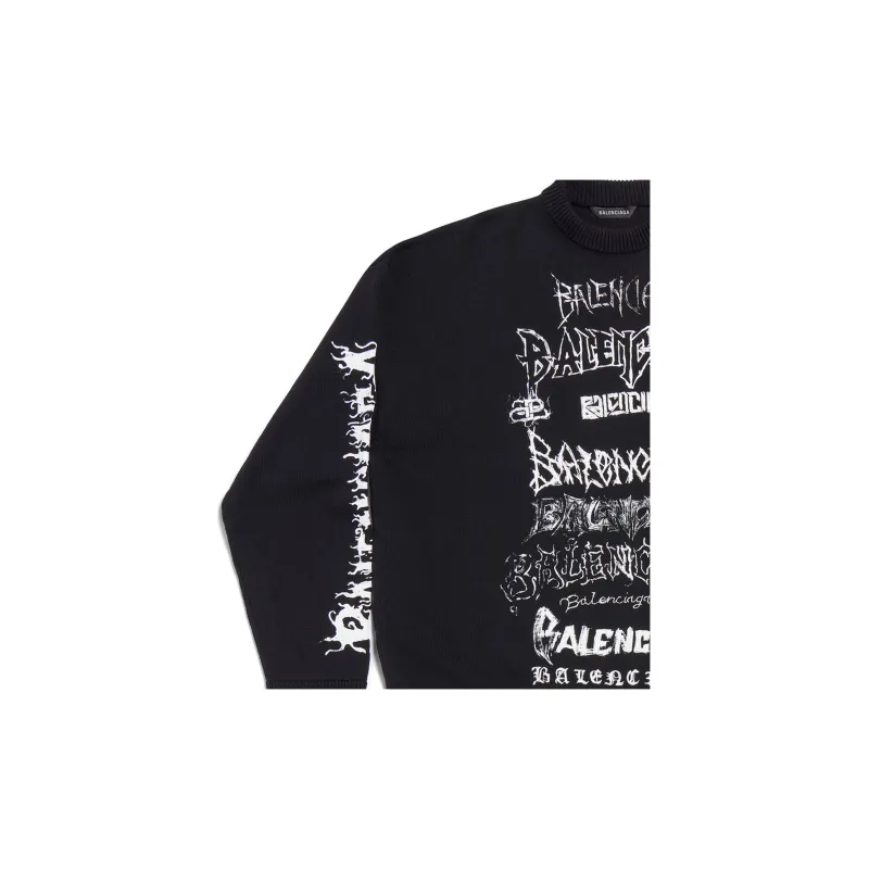 Balenciaga SS24 Knitwear Loose Fit Unisex Black-3