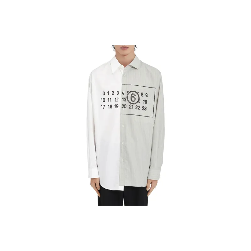 MM6 Maison Margiela Asymmetric Poplin Shirt-2