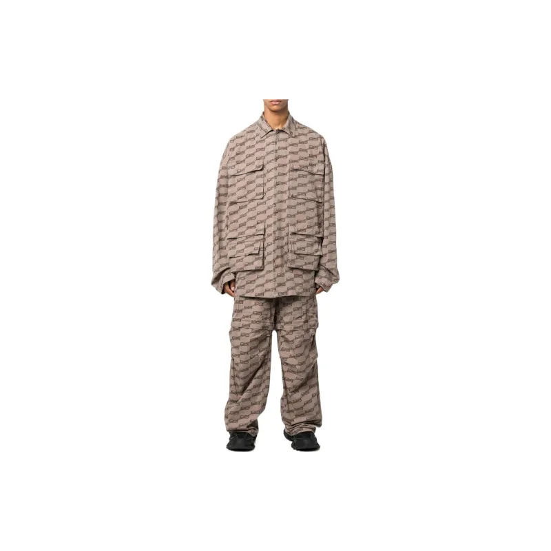 Balenciaga SS22 Shirt Loose Fit Style Men's Brown-3