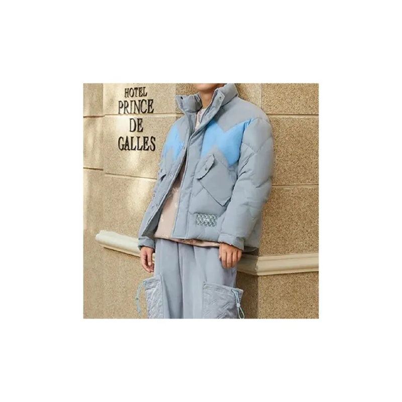 LiNing Down Jackets Men Gray Blue-3