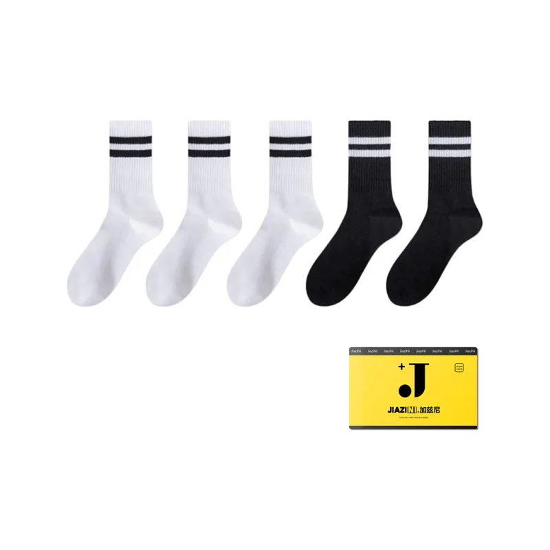 JIAZINI Mid Calf Socks Women's 5 Pack-12