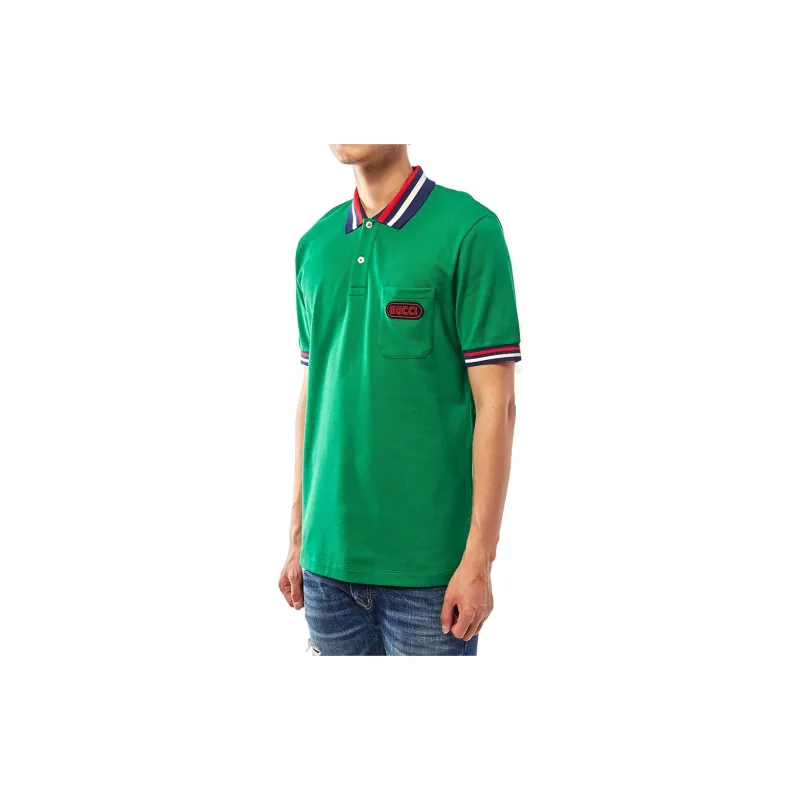 GUCCI Polo Shirts Men Green-2