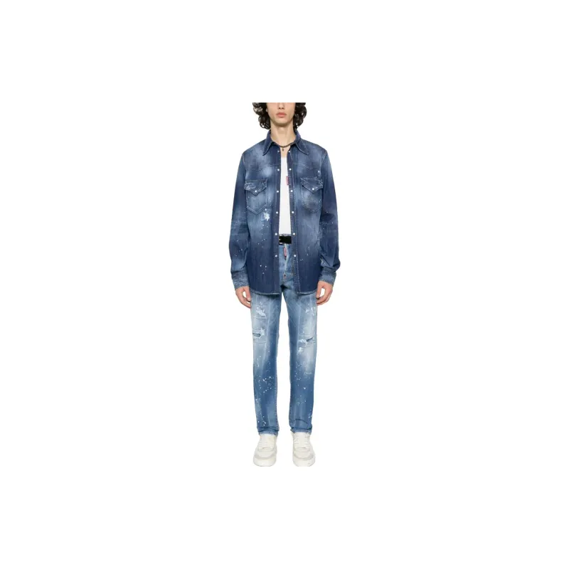 DSQUARED 2 Distressed Denim Shirt-1
