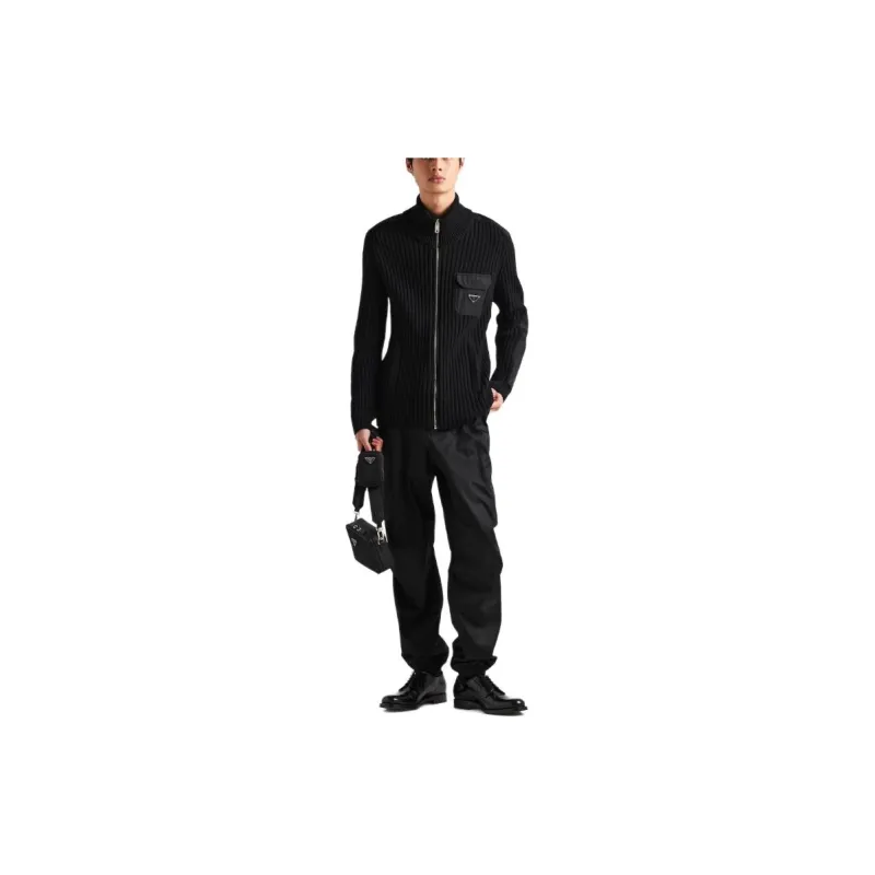 PRADA Re Nylon Casual Pants Men's Black-1