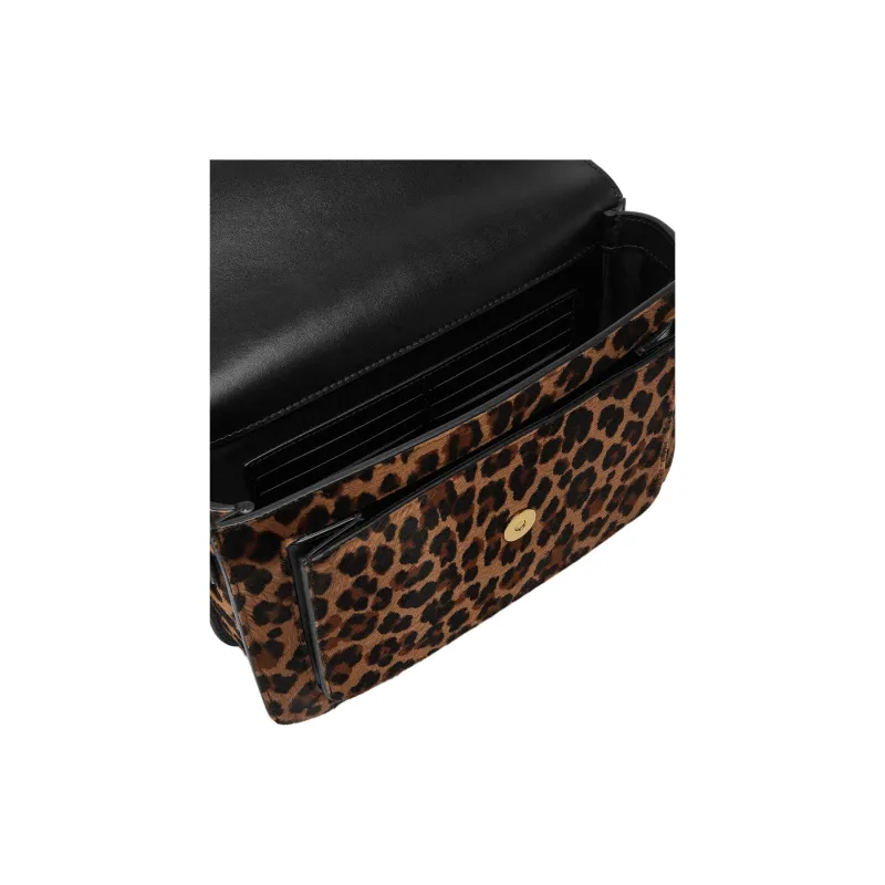 VERSACE Cow Hair Messenger Bag Shoulder Bag Crossbody Bag Regular Men's Leopard Print-4