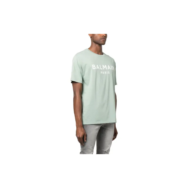 BALMAIN T-Shirts Unisex Aqua Green-3