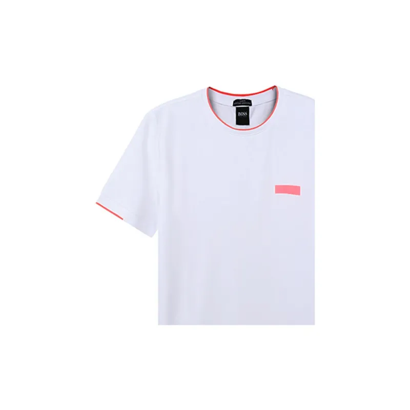 HUGO BOSS Short Sleeved T Shirts Men's White-5
