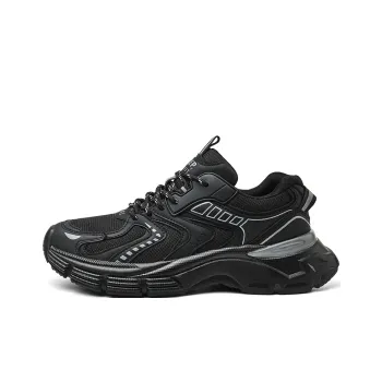 JEEP SPIRIT Chunky Sneakers Men Low Top Graphite Black