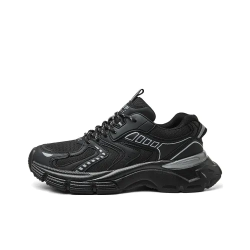 JEEP SPIRIT Chunky Sneakers Men Low Top Graphite Black