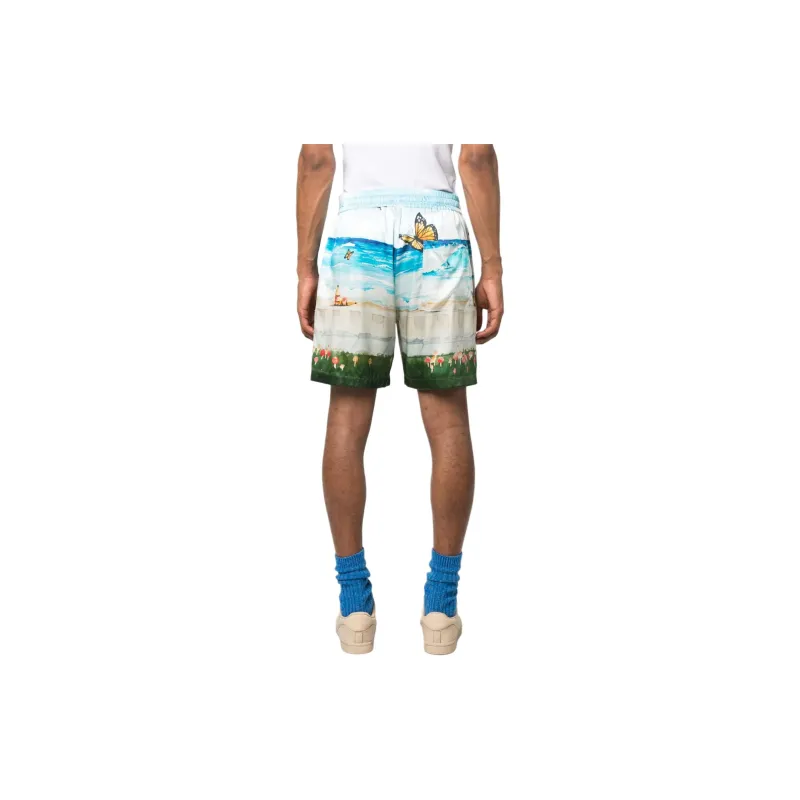 NAHMIAS Butterfly Beach Silk Shorts-2