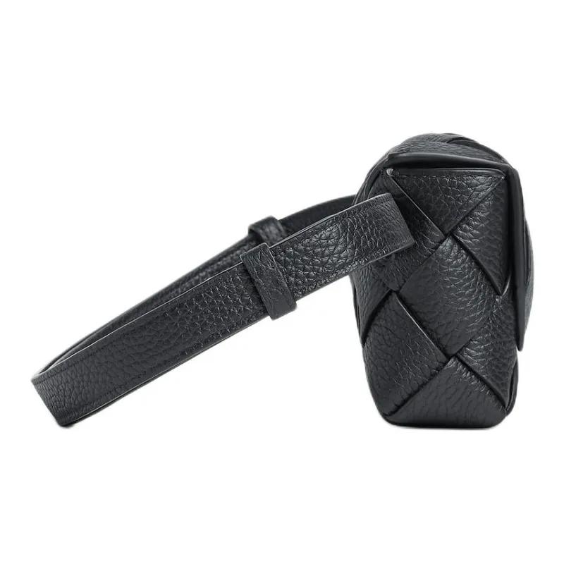Bottega Veneta Cow Leather Fanny Pack Regular Men's Black-4