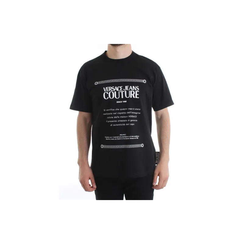 VERSACE JEANS COUTURE T Shirts Men Black/White-2