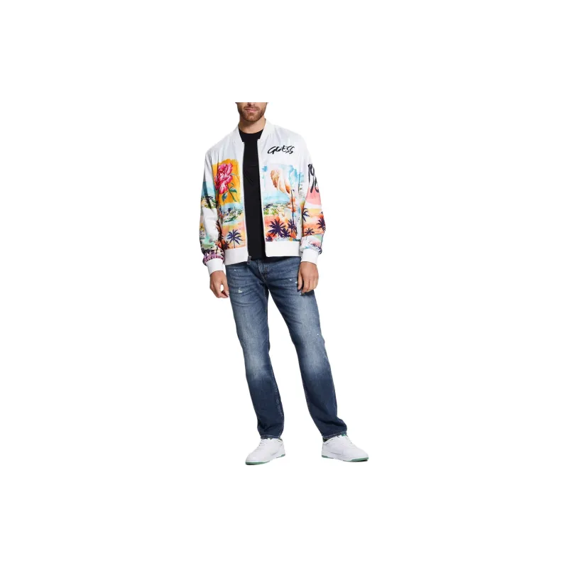 GUESS Jackets Coats Men's White-2