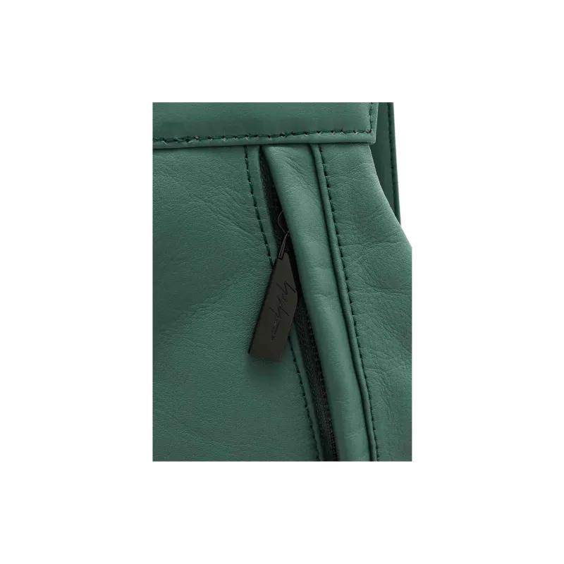 Yohji Yamamoto Cow Leather Backpack Unisex Green-8