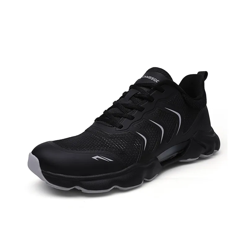Camssoo Cushioning Wear Resistant Low Top Outdoor Shoes Men's Black-1