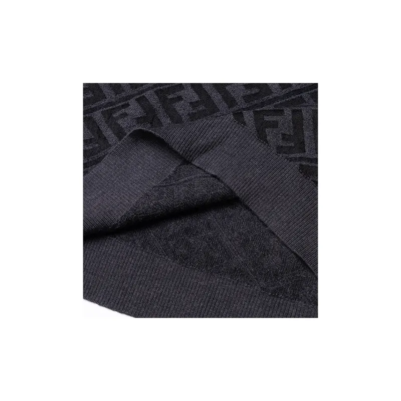 FENDI Monogram Jacquard Crewneck Knitted Jumper-6