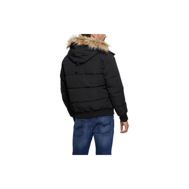 GUESS Heavy Flight Puffer Jacket Jackets Coats Men's Black-3