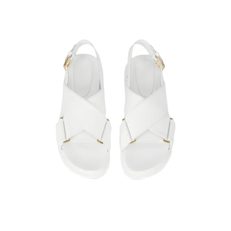 MARNI Logo Embossed Buckled Sandals Women's-4