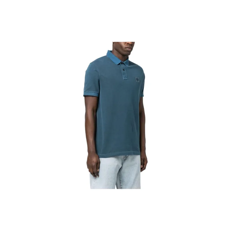STONE ISLAND Compass motif Cotton Polo Shirt-2
