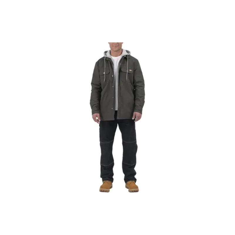 Dickies Duck Hooded Shirt Jacket Jackets Coats Men's Olive Green-2