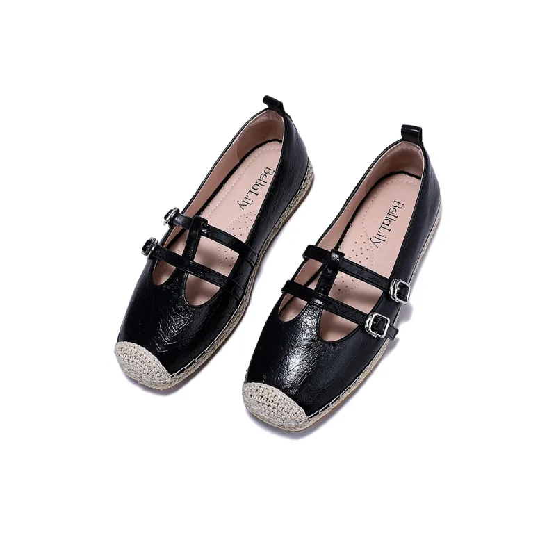 BELLALILY Flat Shoes Espadrilles Women's-6